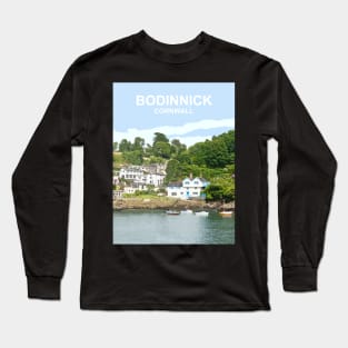 Bodinnick, Fowey Cornwall. Cornish Travel location poster Long Sleeve T-Shirt